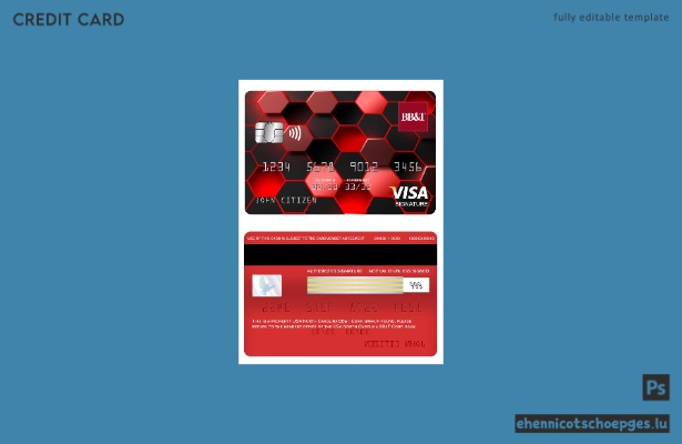 USA North Carolina BB&T Corp. Bank Visa Signature Card Beispielvorschau
